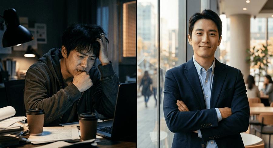 WEROS 인생 고민 리포트 고객 후기 배경 이미지